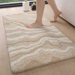 Килимок для ванної кімнати DEXI 61 x 92 см, антиковзаюча, миється, мікрофібра, вбираючий, бежевий