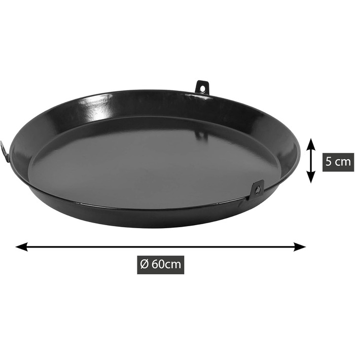 Сковорода-гриль barbecook Junko для кріплення на поворотний гриль, чорна, кругла, 60 см