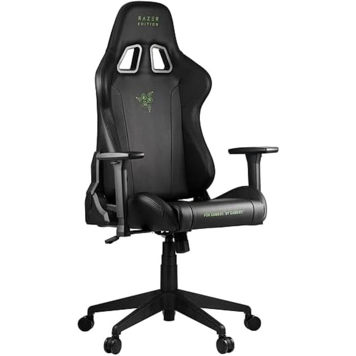 Ігрове крісло Razer TAROK Essentials Edition від Zen Gaming, з підтримкою попереку та шиї, 3D підлокітники, чорний/зелений колір