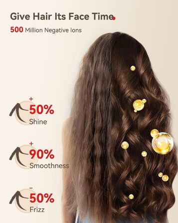 Професійний іонний фен для волосся з дифузором, безщітковий мотор 160 000 об/хв, швидке сушіння, сірий колір