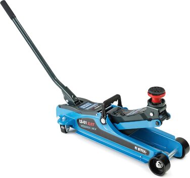 Гідравлічний домкрат STIX 2.5T низькопрофільний з кейсом, гумовими накладками та адаптером для SUV - для легкових та позашляхових автомобілів