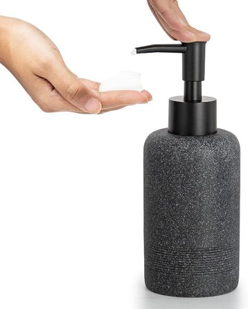 Сірий набір аксесуарів для ванної ZCCZ, 6 предметів: органайзер, тримач для зубних щіток, дозатор для рідкого мила, підставка, 2 контейнери для ватних паличок, сучасний дизайн