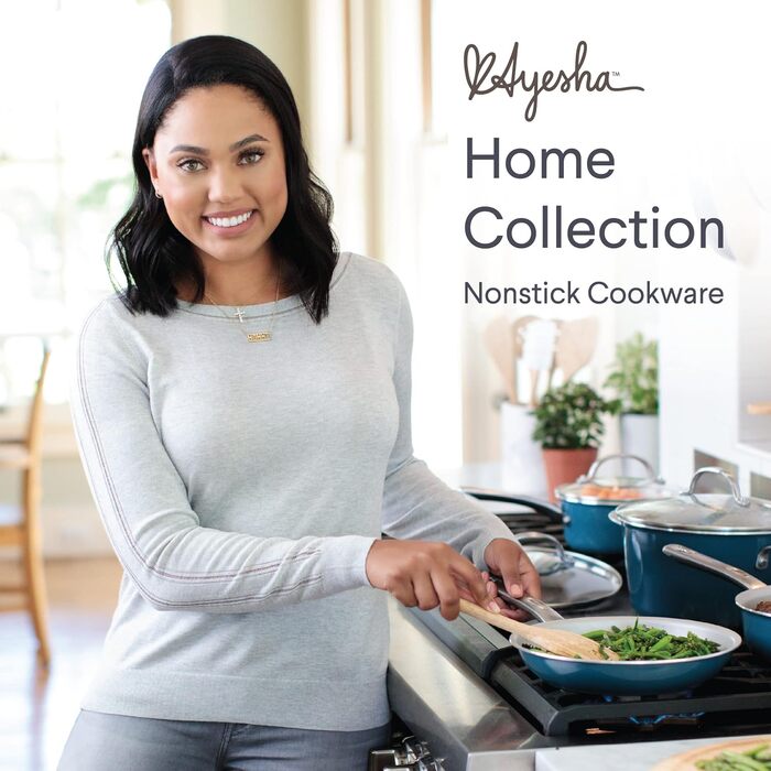 Набір посуду Ayesha Curry Home Collection, 9 предметів, антипригарне покриття, колір Twilight Teal (блакитно-зелений)