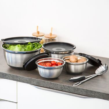 Набір мисок Relaxdays BOWLY з кришкою