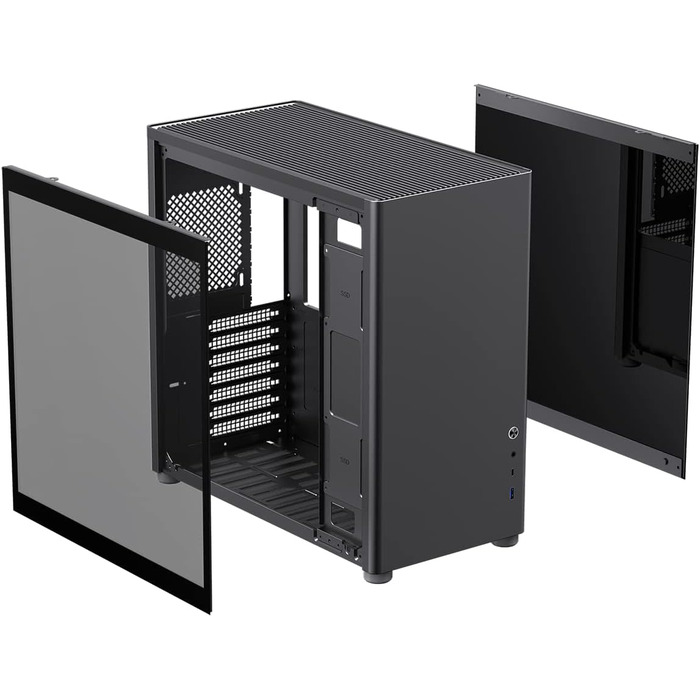 Ігровий корпус GameMax Spark Pro Cube ATX з двома загартованими скляними панелями, USB 3.0, Type-C, чорний