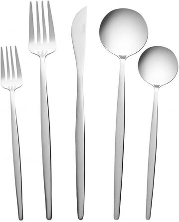 Набір столових приборів Karaca Orion (60 предметів) для 12 осіб - нержавіюча сталь, ножі, виделки, ложки, блискучі ножі та виделки, кухонний набір (сріблястий)