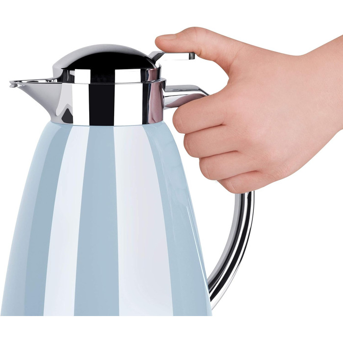 Термос Emsa Campo 1л з Quick Tip, блакитний | З нержавіючої сталі, 12 год тепла, 24 год холоду | Легке миття