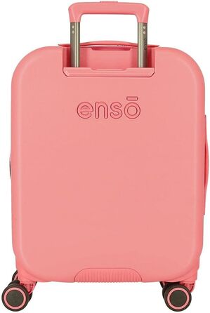 Середній чохол Enso Annie 48x70x28 см Жорстка ABS Інтегрована застібка TSA 79 л 4,32 кг 4 подвійних колеса (розсувний чохол, корал)