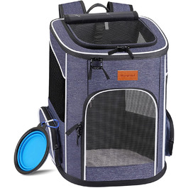 Рюкзак для кішок morpilot, рюкзак для собак для кішок і цуценят собак, дихаючий і складаний рюкзак для домашніх тварин з прозорим вікном і застібкою-блискавкою з захистом від відкривання (33 * 28 * 42 см) 33x28x42 см (упаковка по уці)