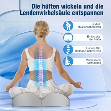 Ортопедична подушка для сидіння ADASSERA: зняття болю, підтримка куприка, покращення кровообігу, ергономічна, для офісу та авто