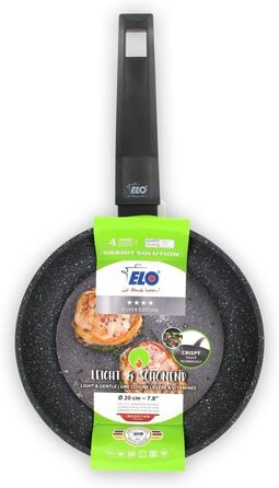 Електрична сковорода Ø 20 см гранітний розчин, алюмінієва сковорода з антипригарним покриттям, сковорода для керамічної, газової, електричної