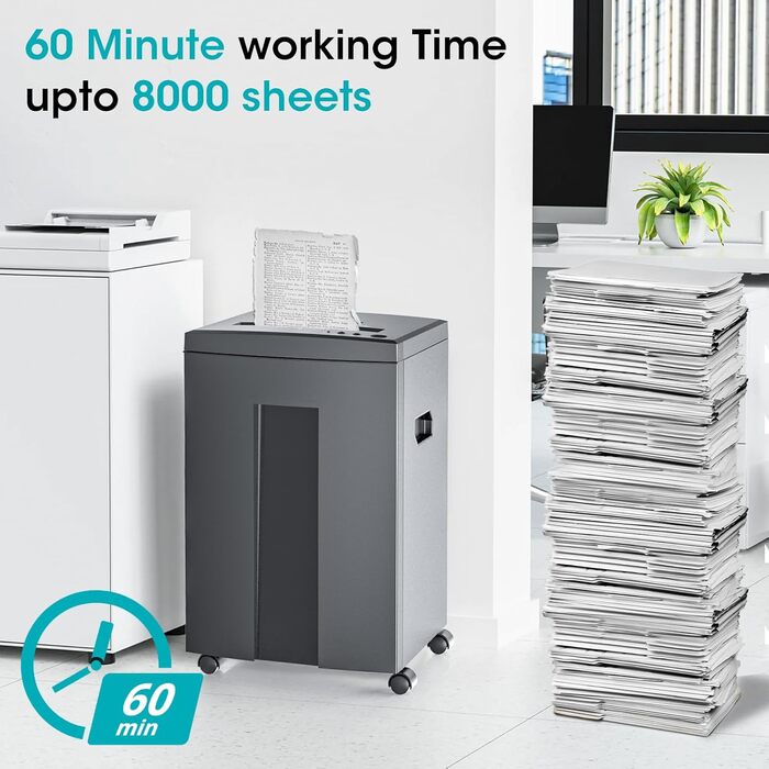 Шредер для паперу WOLVERINE P4 SD9113: 18 листів, знищення CD, тихий, 22 л, сірий