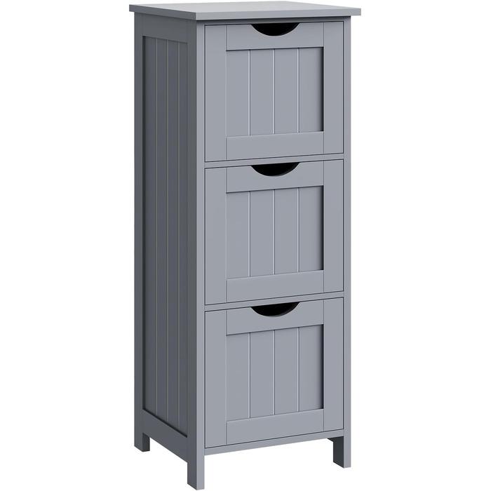 Шафка для ванної кімнати WOLTU, вузька, з 3 висувними ящиками, 32 x 30 x 81 см, для ванної, вітальні, спальні, кухні, сучасний дизайн, білий колір, BZS123ws