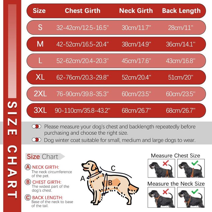 Водонепроникна світловідбиваюча зимова куртка для маленьких собак, вітрозахисна, регульована (XL, червона)