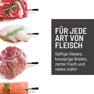 MEATER+ - Бездротовий смарт-термометр для м'яса з радіусом дії 50 м | Для духовки, гриля, сковороди та ротатерії | Ідеальний результат приготування м'яса через додаток