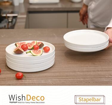 Набір десертних тарілок 18 см 6шт White WishDeco