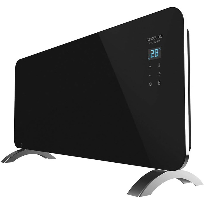 Конвектор електричний Cecotec Ready Warm 6770 Crystal Connection, 2000 Вт, WiFi, термостат, таймер, для ванної кімнати (IP24), чорний