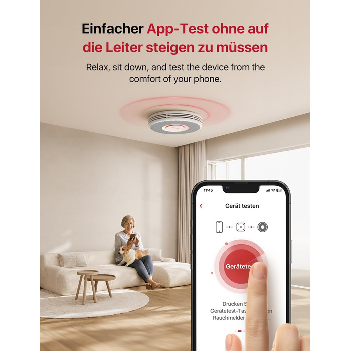 X-Sense Детектор диму з Wi-Fi, голосовим оповіщенням та 17 зонами, 33 мм, 12 шт. (з базовою станцією) XS0B-MR121, для дому