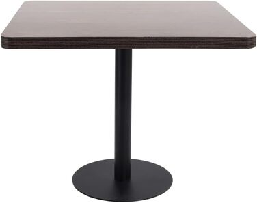 Столик для бістро/бару/кухні 80x80 см, темно-коричневий, MDF