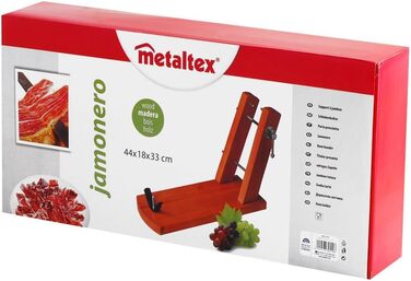 Підставка для шинки Metaltex, чорна, з дерев'яною основою