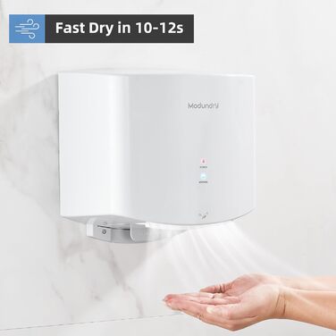 Компактний автоматичний електричний сушар для рук настінний для дому та комерційних приміщень (білий)