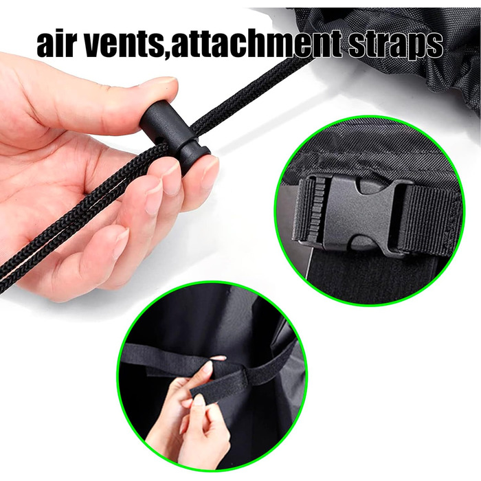 Водонепроникний чохол для садово-патіо меблів 600D Oxford, захист від вітру, пилу, UV-випромінювання (242x162x100 см)