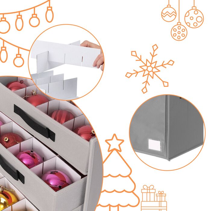 Коробка для зберігання новорічних кулі