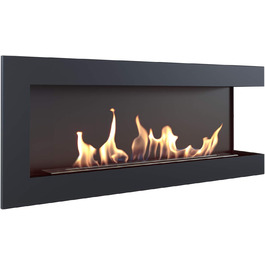 Мм Камін з лівою стінкою Ethanol Black Corner Fireplace (1200 x 280 мм), 600x280