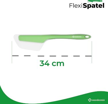 Чудо-міксер-Flexispatel гнучкий силіконовий шпатель (28,5 см) * Шпатель ідеально підходить для блендера TM6/ TM5 / TM31 * для спорожнення блендера * Колір (34 см, зелений)