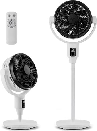 Вентилятор Pro Breeze AirFlo Standventilator 109см з пультом керування та LED-дисплеєм – 2 режими, осциляція, 29 дБ, регульована висота, енергоефективний для спальні, офісу та дому