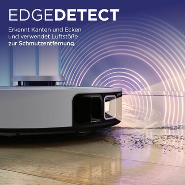 Робот-пилосос Shark PowerDetect з автопорожненням, самоочищення, до 60 днів роботи, для шерсті тварин, килимів та твердих підлог, з 3D та LiDAR навігацією, 14,5 см, білий