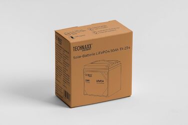 Сонячна батарея Technaxx 12.8V LiFePO4 50Ah TX-234, 3000 циклів, BMS, низький саморозряд, надлегкий