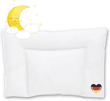 Дитяча подушка Koru Kids® 40x60 см – 100% бавовна, Oeko-Tex, Made in Germany, наповнювач 100г (суміш пуху та поліестеру)