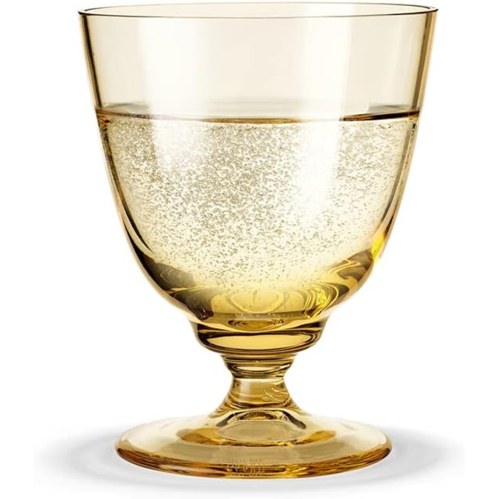 Келих Holmegaard з ніжкою 35 мл Потік у видувному склі для напоїв, жовтий