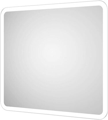 Дзеркало для ванної кімнати Talos Moon з підсвічуванням 120x70 см, вологостійке (Aluminium)