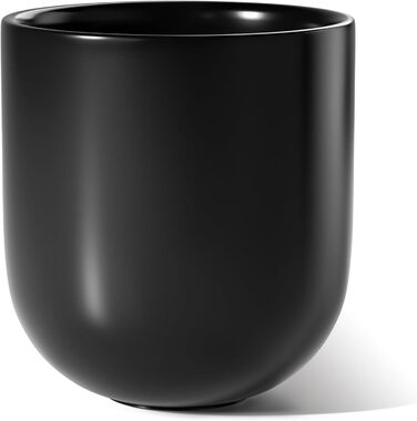 Керамічний горщик для квітів LE TAUCI, 30 см, чорний, з дренажним отвором