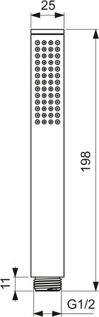 Ручний душ Ideal Standard BC774AA Idealrain Atelier, штанга (матове золото)