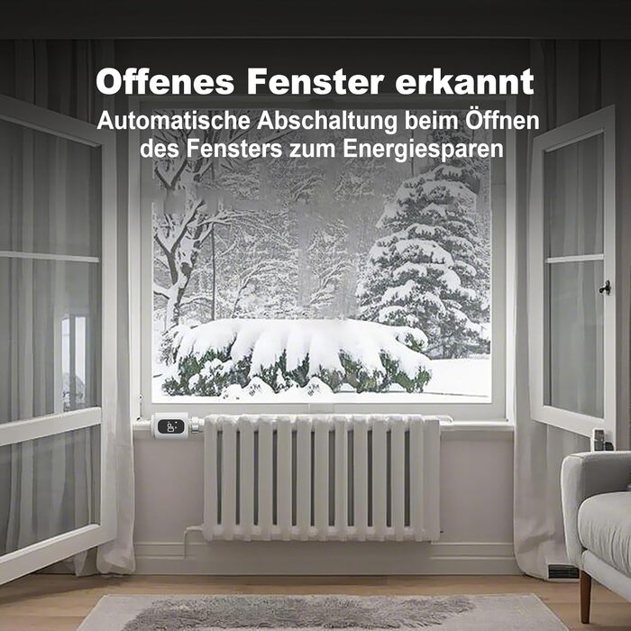 Smart термостат на радіатор 2 шт, Zigbee, бездротовий, з керуванням Tuya (Alexa, Google Assistant), енергозбереження