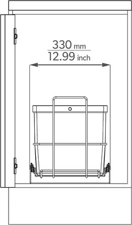 Висувна вбудована кошик для сміття з 3 кошиками (11l, 2x8l) в кольорах темно-сірий, жовтий, коричневий - Система поділу сміття Trio для кухні Нижній шафа - висувна корзина антрацит 32,8 x 43,3 x 35,4 см 11L 2x8l versch.Колір, 64 / 3a