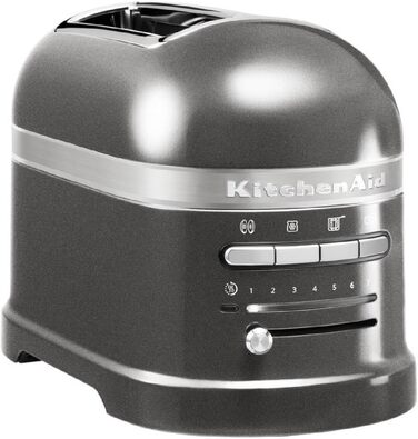 Тостер KitchenAid 5KMT2204EMS, металевий, медальйон срібло