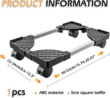 Підставка для комп'ютера SPORWAY: універсальна, на коліщатках, для під стола, білий/чорний
