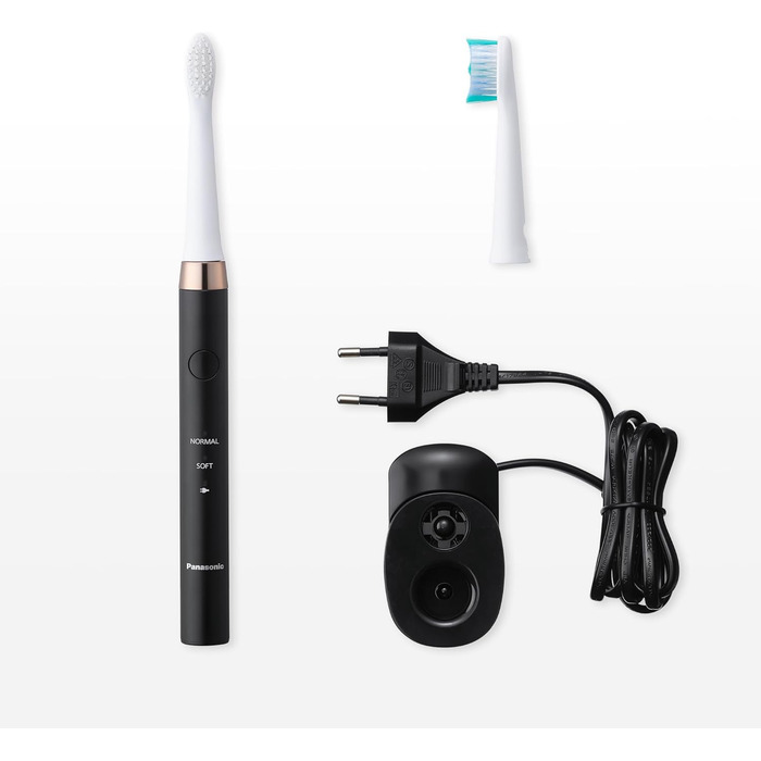 Звукова зубна щітка Panasonic EW-DM81-K503: електрична, з двома насадками, чорна