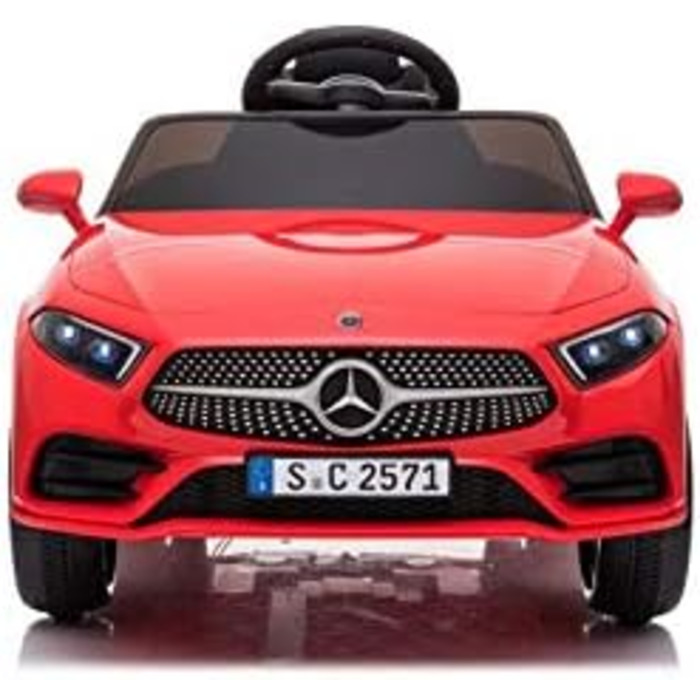 Дитячий електромобіль Mercedes CLS 350 AMG Babycar, ліцензія, 12V акумулятор, шкіряні сидіння, дистанційне керування, MP3, червоний