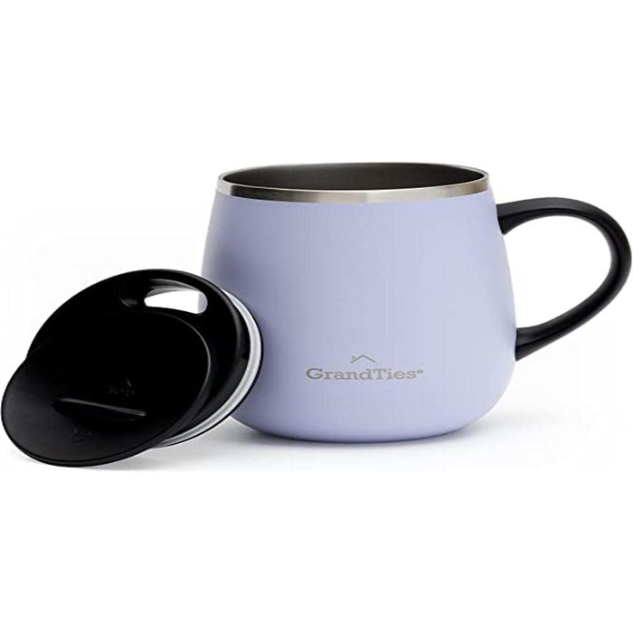Термокружка Grandties з кришкою-ковпачком та ручкою, 480 мл | З подвійних стінок з нержавіючої сталі, для гарячих та холодних напоїв