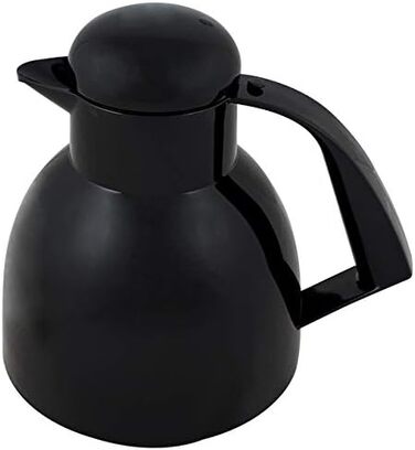 Термос Helios Day з нержавіючої сталі, 1,0 л, чорний (ізольований, з поворотним клапаном)