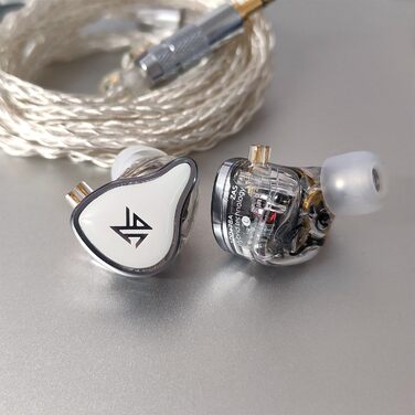 Навушники KEEPHIFI KZ ZAS IEM 16 ОД гібридні 7BA1DD у вушних моніторах з мікро, білим