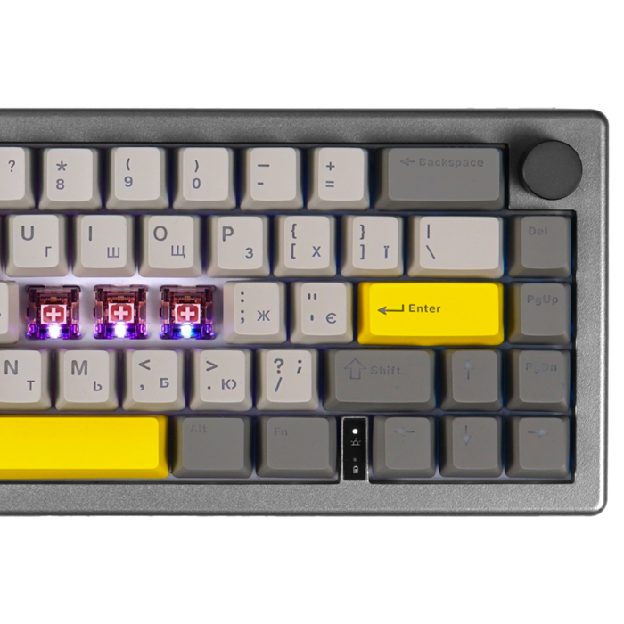 Клавіатура механічна бездротова EPOMAKER EK68 Flamingo Black (EK68-B-F)