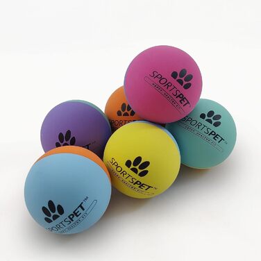 М'ячі для собак SPORTSPET High Bounce, натуральний каучук, упаковка 12 шт. (60 мм)