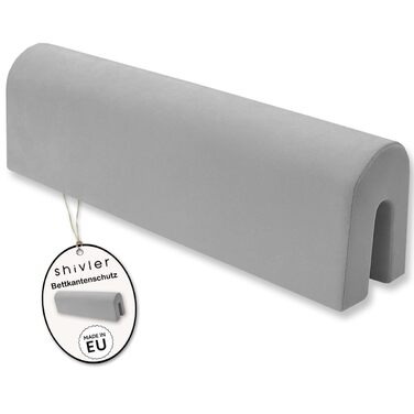 Захист для ліжечка дитячого: бортик-подушка від випадання (Сірий, 50 см)