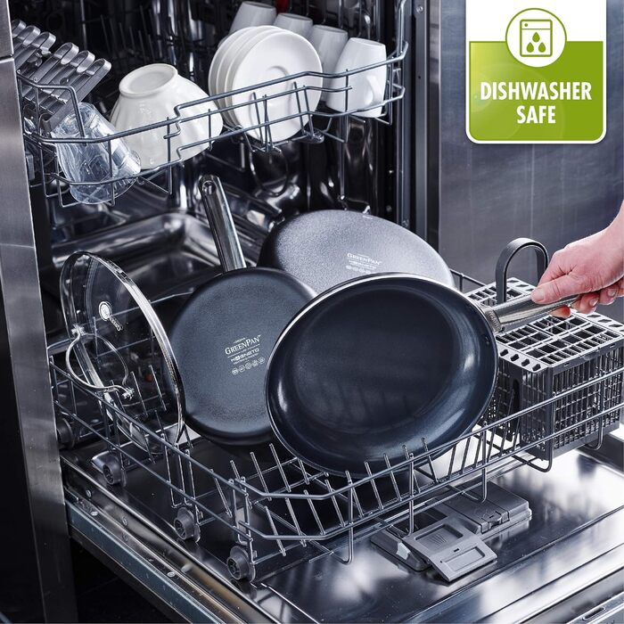 Сковорода вок GreenPan, з керамічним покриттям, без токсинів, можна мити в духовці та посудомийній машині - 28 см